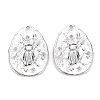 Brass Micro Pave Clear Cubic Zirconia Pendants KK-S356-538P-NF-1