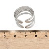 304 Stainless Steel Adjustable Open Cuff Rings for Women RJEW-K299-02P-5