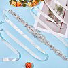 Flower Full Crystal Rhinestone Handmade Bridal Belts for Wedding Dresses AJEW-WH20006-233B-02-3