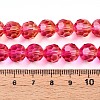 Baking Paint Transparent Glass Beads Strands DGLA-A035-T10mm-A02-5
