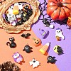 24Pcs 12 Styles Halloween Opaque Resin Pendants RESI-YW0004-84-4