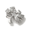 Rack Plating Brass Micro Pave Clear Cubic Zirconia Pendants KK-R158-04P-2