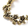Vintage Alloy Flower Link Chain Bracelet for Women BJEW-A140-02AG-2