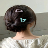 11Pcs 3 Styles Heart & Butterfly Spray Painted Iron Snap Hair Clip for Girls PHAR-LP0002-03-3