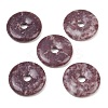 Natural Lepidolite Pendants G-K099-30mm-02-2