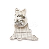 Dog Enamel Pin with Brass Butterfly Clutches JEWB-A006-01E-2