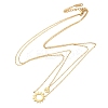 304 Stainless Steel Sun and Smiling Face Pendant Double Layer Necklaces for Women NJEW-A045-14G-4