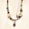 Ethnic Style Alloy & Porcelain Ceramic Beads Pendant Tassel Y Necklaces LS-NJEW-D308-03B-4