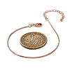 Rack Plating Brass Box Chain Bracelets for Women BJEW-G735-02RG-5