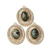 Natural African Turquoise(Jasper) Oval Pendants STAS-L080-010G-04-1