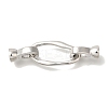 Brass Fold Over Clasps KK-K389-010P-1