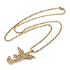 201 Stainless Steel Archangel Saint Michael Pendant Necklaces LS-NJEW-K283-10G-2