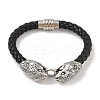 Braided Microfiber Leather Cord Bracelets BJEW-B096-19G-1