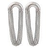 304 Stainless Steel Tassel Chain Stud Earrings for Women EJEW-U023-07P-2
