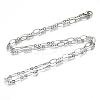 Brass Cable Chains Necklace Making MAK-S072-16B-P-3