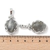 Natural Labradorite Oval Pendants G-NH0025-15P-12-3