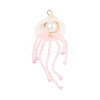 Natural Shell & Glass Pearl Big Pendants PALLOY-FS00031-1