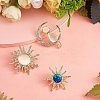 3Pcs 3 Style Rhinestone Sun & Moon with Cat Enamel Pins JBR077A-4