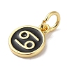Real 18K Gold Plated Brass Enamel Charms KK-L216-001G-B01-2