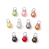 Imitation Pearl Acrylic Charms PALLOY-JF03324-02-1