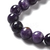 Natural Lepidolite/Purple Mica Stone Beads Strands G-B029-B03-03-3