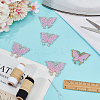 10Pcs Butterfly Hotfix Rhinestone Iron on/Sew On Patches PATC-DR0001-04A-3