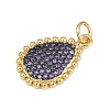 Brass Micro Pave Cubic Zirconia Pendants KK-S526-01G-4