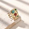 Natural Carnelian & Jade Finger Rings STAS-Z112-03G-2