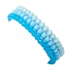 3Pcs Faceted Imitation Jade & Opaque Glass Rondelle Beaded Stretch Bracelets for Women BJEW-JB12563-01-5