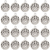 SUNNYCLUE 80Pcs Dog Paw Print Tibetan Style Alloy Pendant Enamel Settings TIBEP-SC0002-72-1