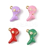 304 Stainless Steel Enamel Pendants STAS-P396-20G-M-1