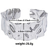 Stylish European and American Hammered 304 Stainless Steel Cuff Bangles for Women WA6345-1-1