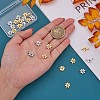 12Pcs 430 Stainless Steel Small Flower Connector Charms JX239A-3