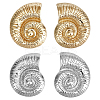 2 Pairs 2 Colors Zinc Alloy Conch Stud Earrings EJEW-PH0002-05-1
