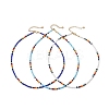 3Pcs 3 Colors Round Glass Seed Beaded Necklaces NJEW-JN05908-2