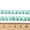 Anti-Tarnish Electroplate Rondelle Glass Beads Strands EGLA-T021-8mm-17-04-2