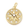 Brass Micro Pave Cubic Zirconia Pendants KK-D357-23G-1
