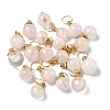 Natural Rose Quartz Openable Perfume Bottle Pendants G-A026-02B-01-1