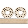 (Defective Closeout Sale: Wormhole) Wood Hollow Sunflower Crystal Ball Holders LS-WOOD-XCP0002-11-3