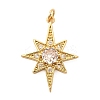 Brass Micro Pave Cubic Zirconia Pendants KK-K302-09G-1