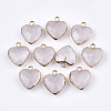 Electroplate Natural Quartz Crystal Pendants X-G-T112-03I-1