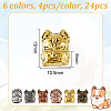24Pcs 6 Colors Alloy Puppy Beads FIND-DR0001-21-2