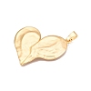 Heart Rack Plating Alloy Big Pendants FIND-N005-53G-2