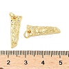 Brass Micro Pave Clear Cubic Zirconia Pendants KK-B139-24A-G-3
