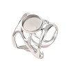 304 Stainless Steel Cuff Ring Components SA-CBA76C4-02P-02-1