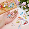 30Pcs 10 Colors Baking Paint Alloy Swivel Clasps FIND-FH0012-18-3