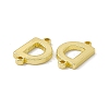 Rack Plating Brass Letter Connector Charms KK-C007-38G-D-3