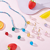 42Pcs 7 Styles Glass Pendants PALLOY-AR00019-5