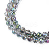 Electroplate Transparent Glass Beads Strands EGLA-N002-34B-C10-3