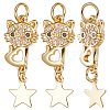 Eco-friendly Brass Micro Pave Clear Cubic Zirconia Pendants KK-BBC0005-17-1